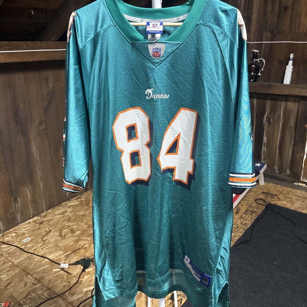 Miami Dolphins Chris Chambers #84 NFL Reebok Jersey Teal Size 2xL